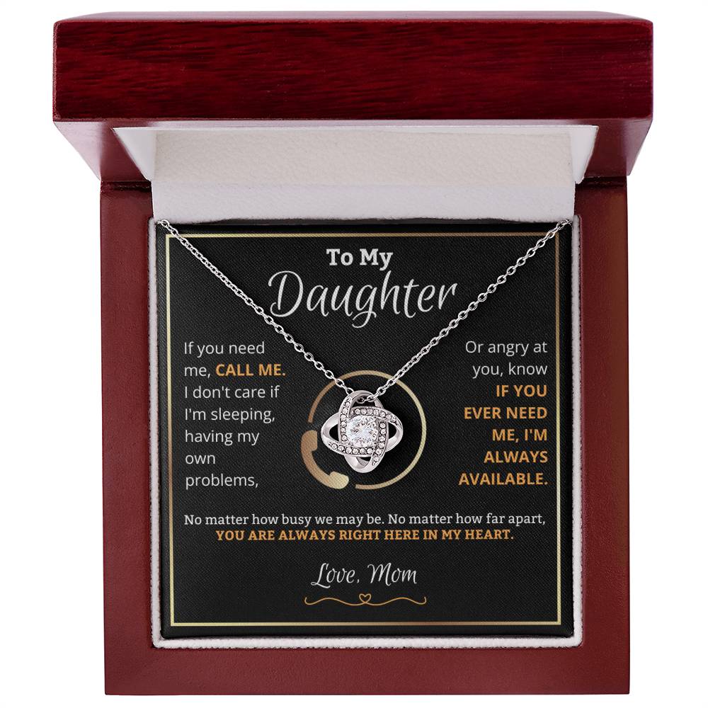 To My Daughter, Call Me