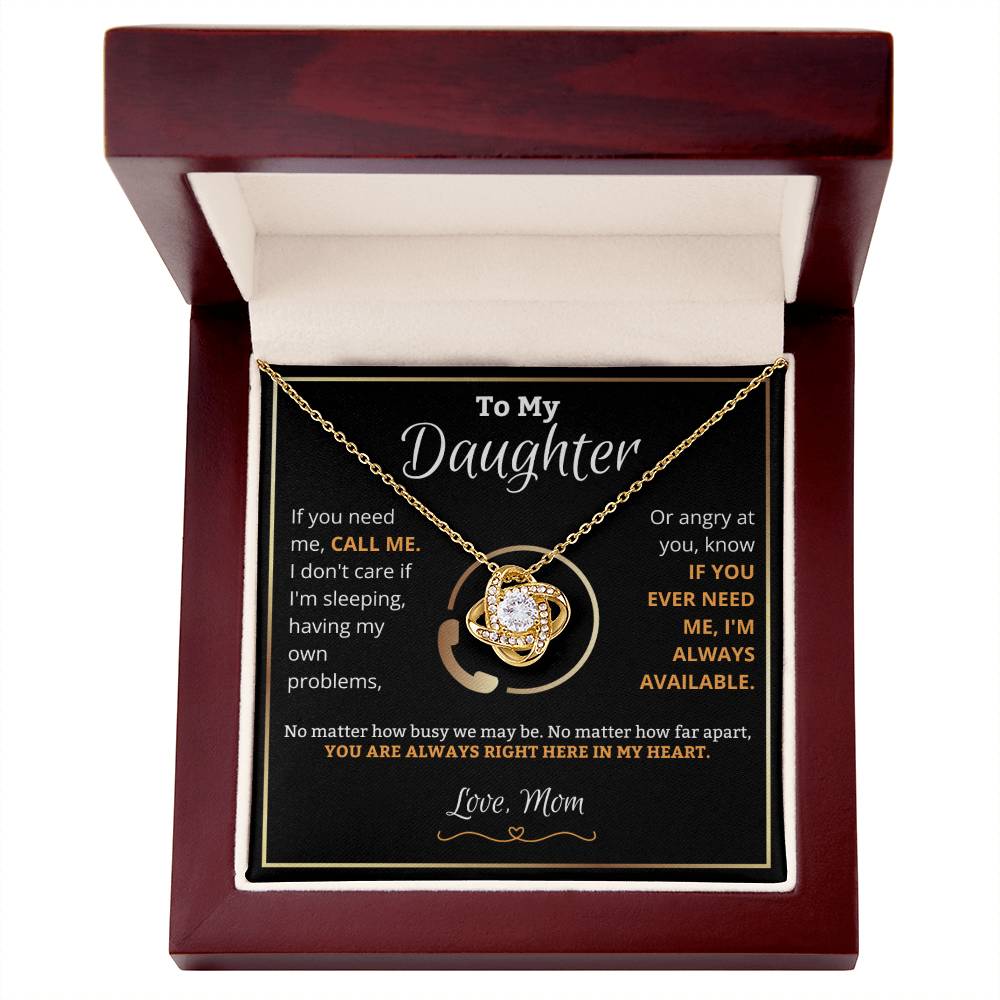 To My Daughter, Call Me
