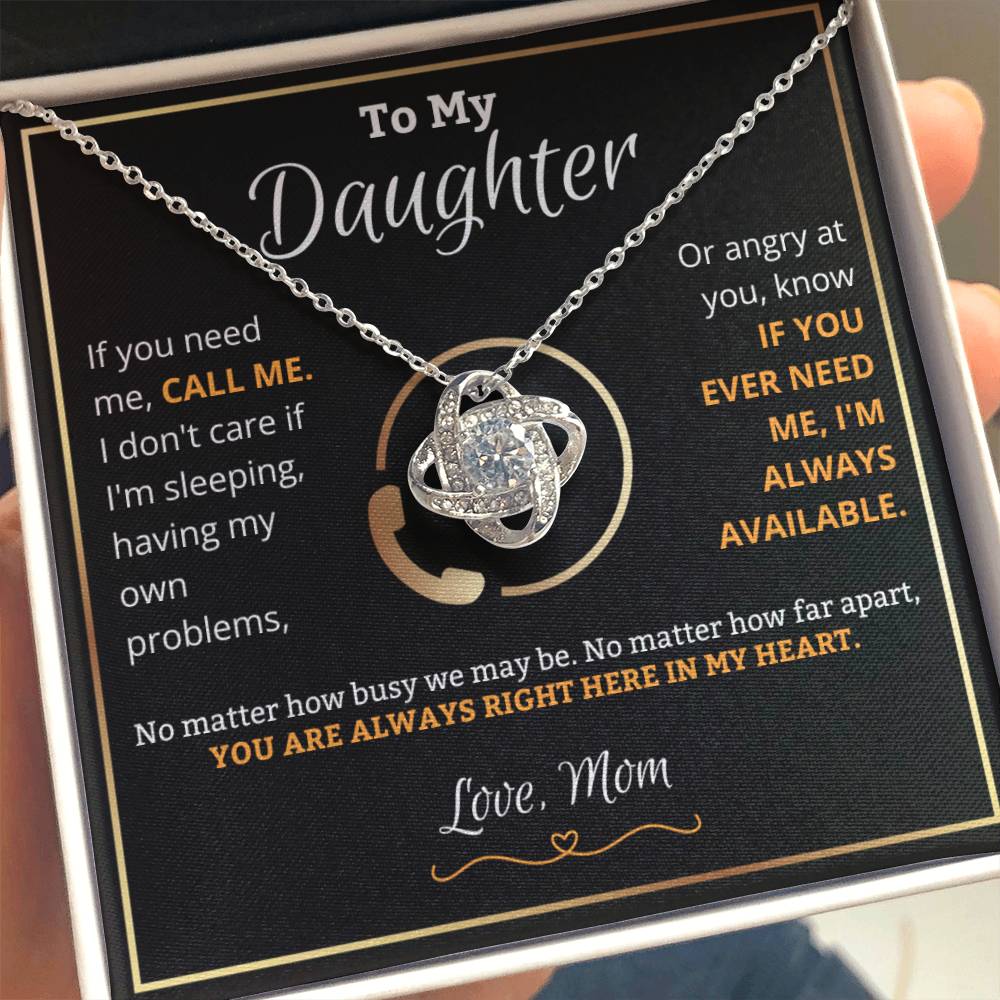 To My Daughter, Call Me