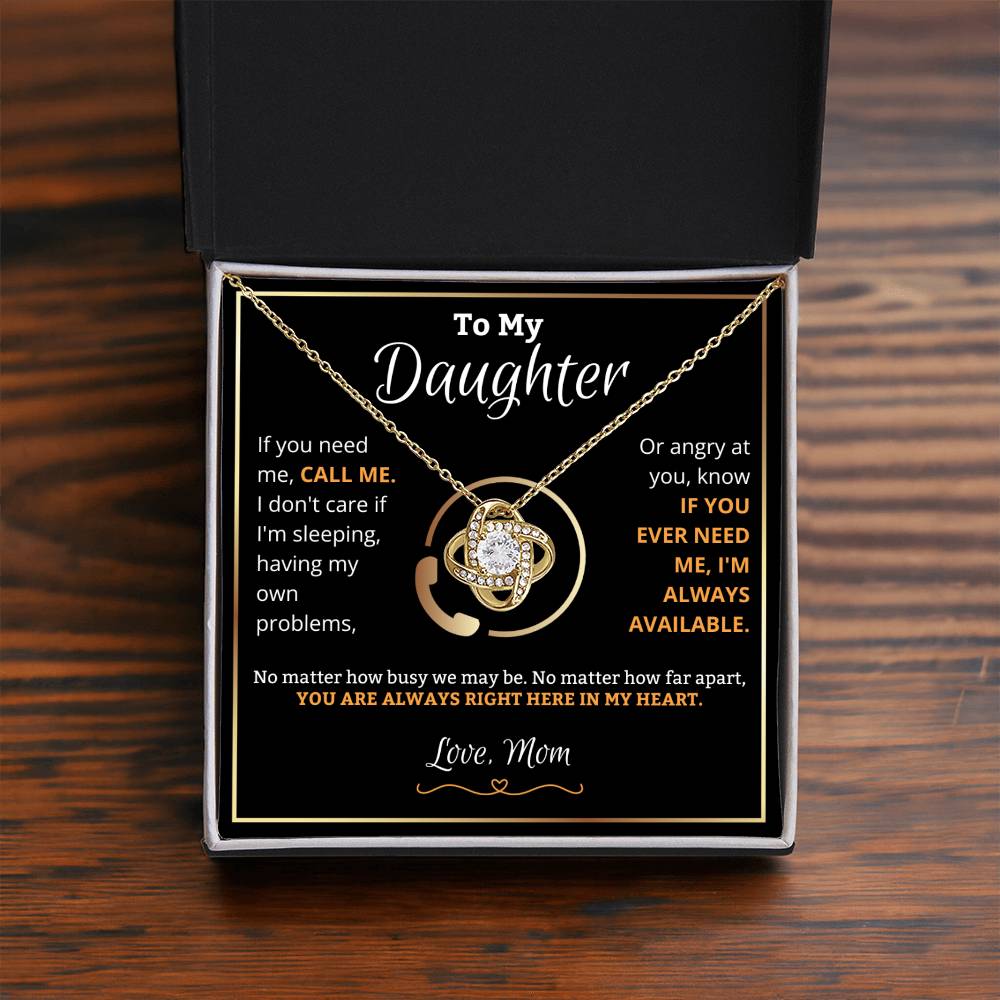 To My Daughter, Call Me