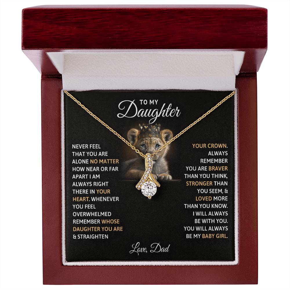 To My Daughter, You Will Always Be My Baby Girls - Alluring Beauty Necklace