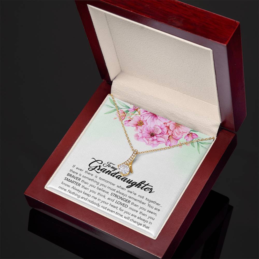 To My Granddaughter, Always Keep Me In Your Heart, - Alluring Beauty Necklace