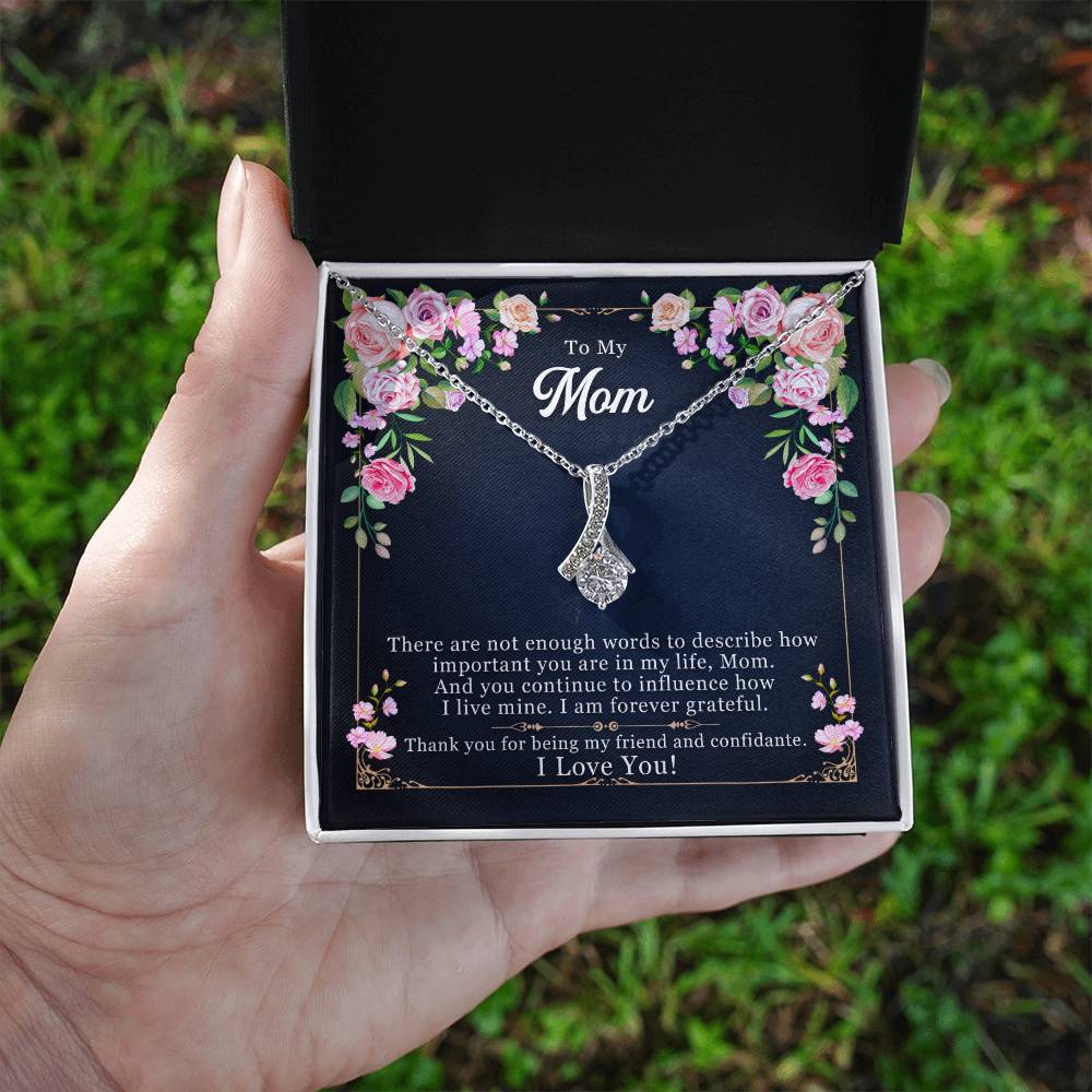 To My Mom, Thank YOU For Being My Friend - Alluring Beauty Necklace
