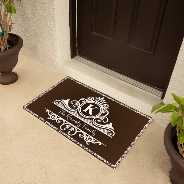 Family Monogram Name Welcome Mat