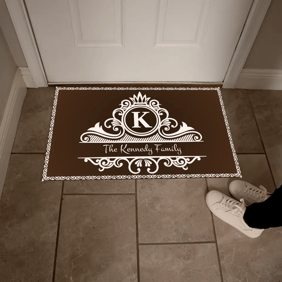 Family Monogram Name Welcome Mat