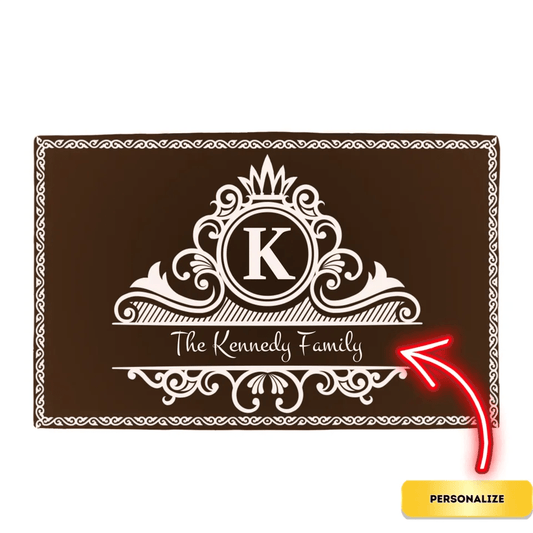 Family Monogram Name Welcome Mat