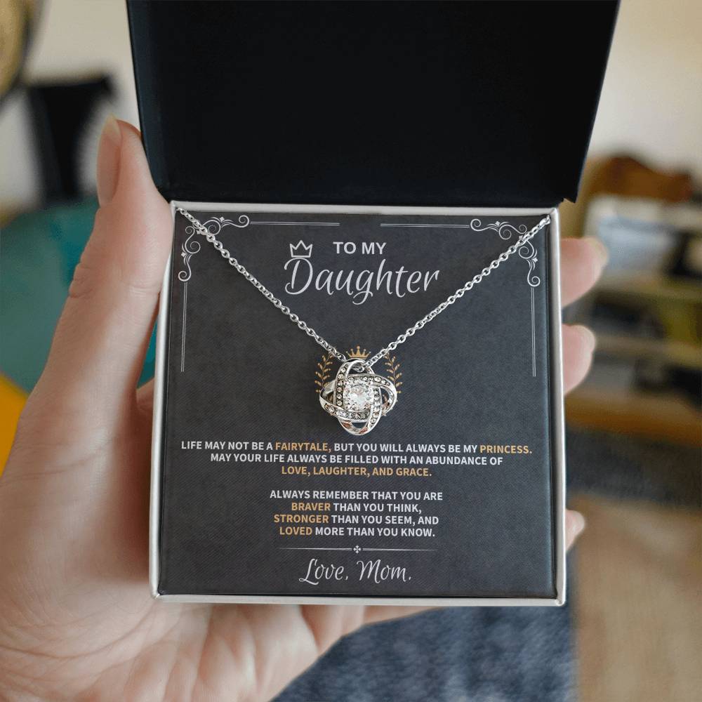 [ALMOST GONE] To My Daughter Fairytale Princess - Love Knot Necklace