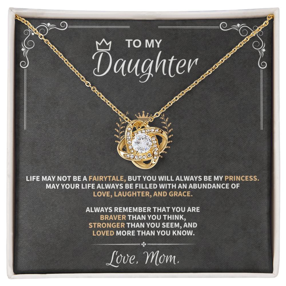 [ALMOST GONE] To My Daughter Fairytale Princess - Love Knot Necklace