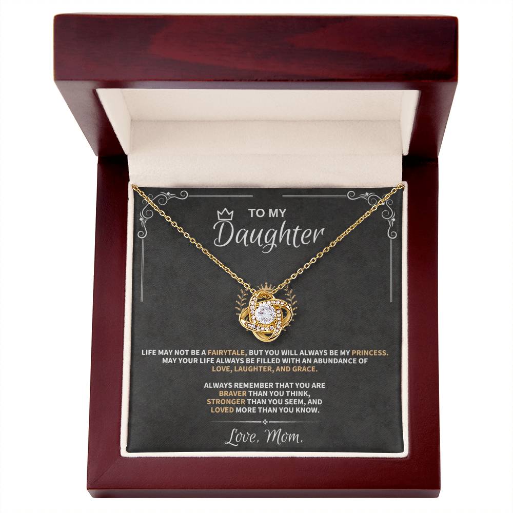 [ALMOST GONE] To My Daughter Fairytale Princess - Love Knot Necklace