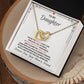 [ALMOST GONE] To My Daughter, Forever True Your Mom & Friend - Interlocking Hearts Necklace