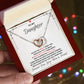 [ALMOST GONE] To My Daughter, Forever True Your Mom & Friend - Interlocking Hearts Necklace