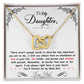 [LIMITED QUANTITY] To My Daughter - Words Aren't Enough - Interlocking Hearts Necklace