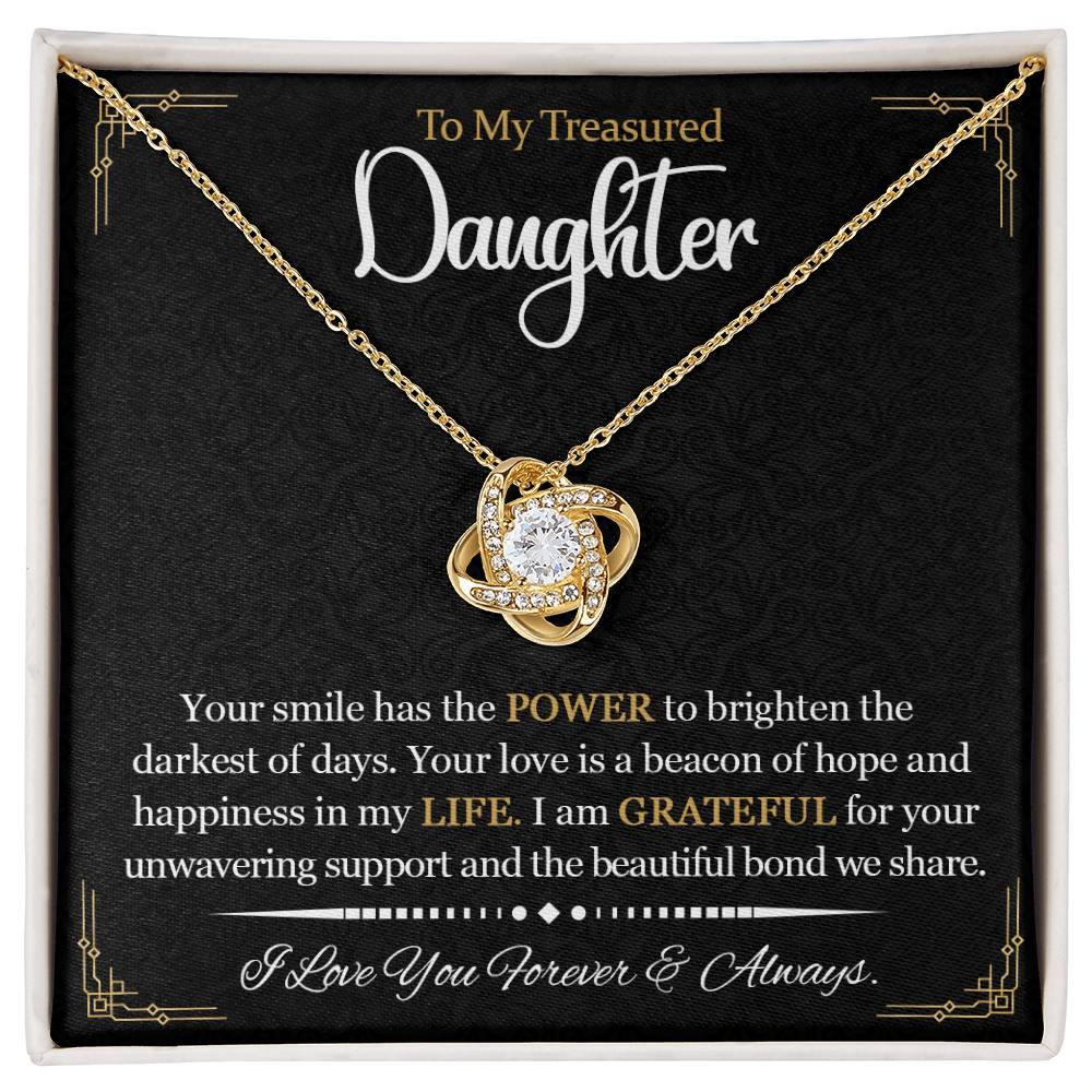 [LIMITED SUPPLY] To My Daughter, Your Love Is A Beacon Of Hope - Love Knot Necklace