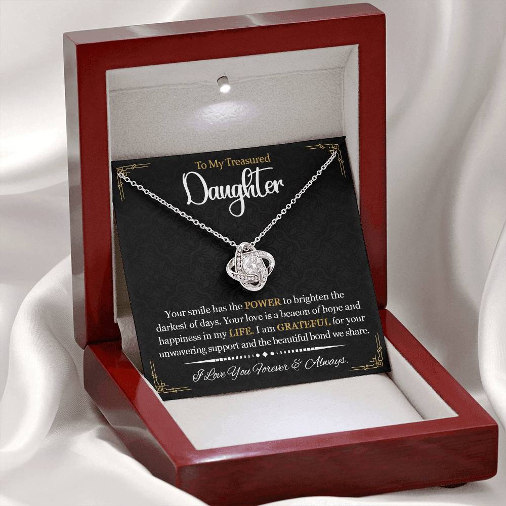 [LIMITED SUPPLY] To My Daughter, Your Love Is A Beacon Of Hope - Love Knot Necklace