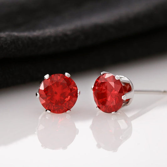 Red Cubic Zirconia Earrings Addon