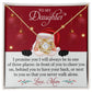 To My Daughter - You'll Never Walk Alone - Love Knot Necklace