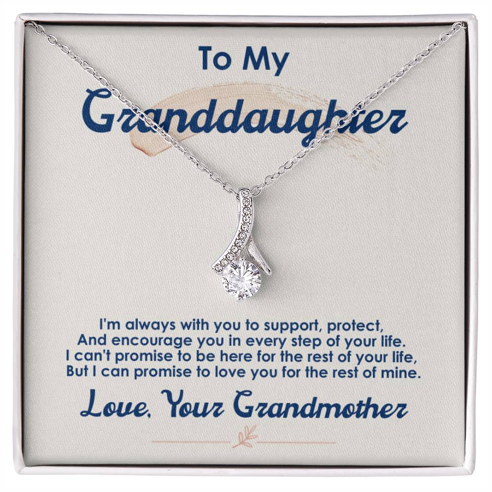 To My Granddaughter, I Love You For The Rest Of My Life - Alluring Beauty Necklace