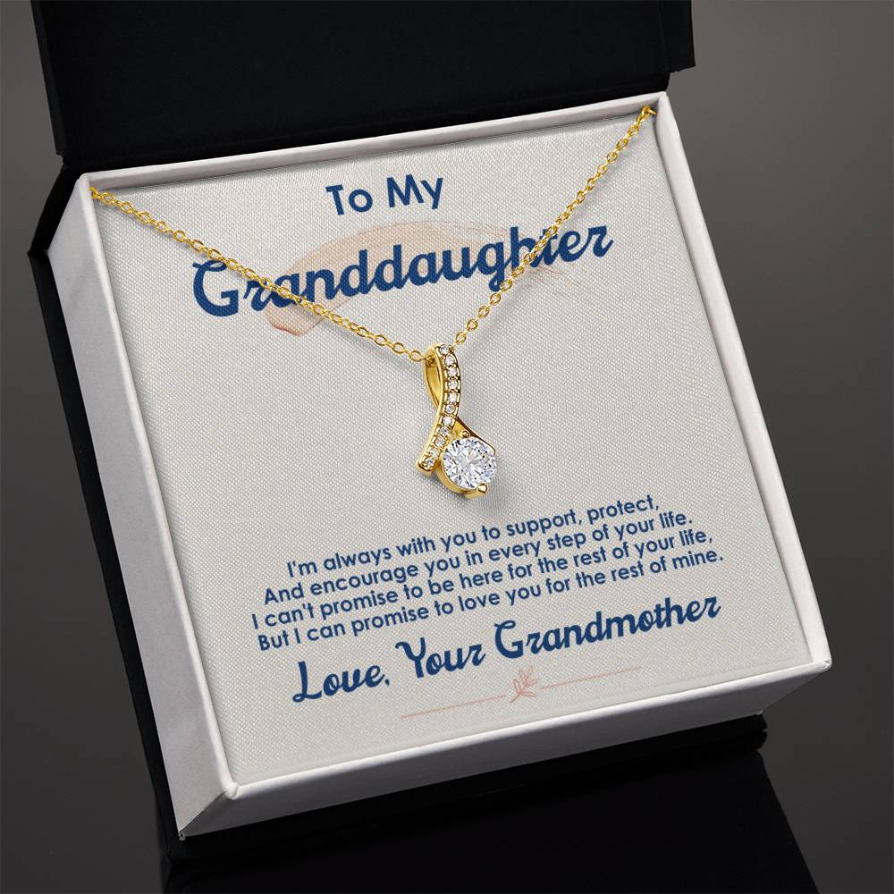 To My Granddaughter, I Love You For The Rest Of My Life - Alluring Beauty Necklace