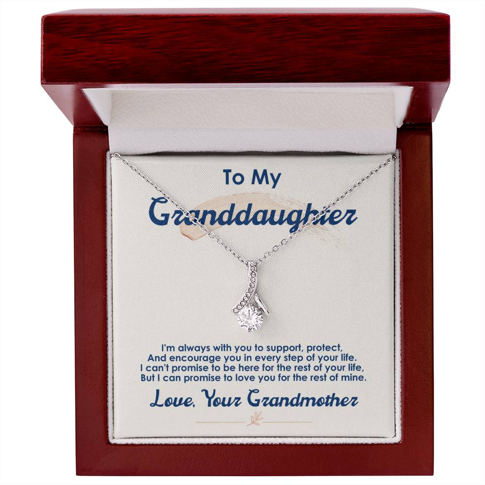 To My Granddaughter, I Love You For The Rest Of My Life - Alluring Beauty Necklace