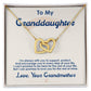 To My Granddaughter, I Love You For The Rest Of My Life - Interlocking Heart Necklace