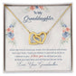 To My Granddaughter, This Old Woman Will Always Have Your Back - Interlocking Heart Necklace