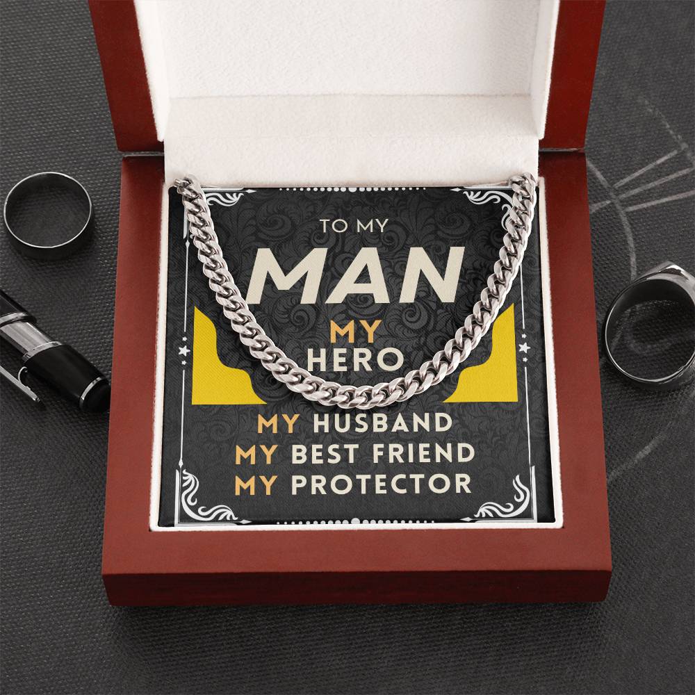 To My Hero Husband - Cuban Link