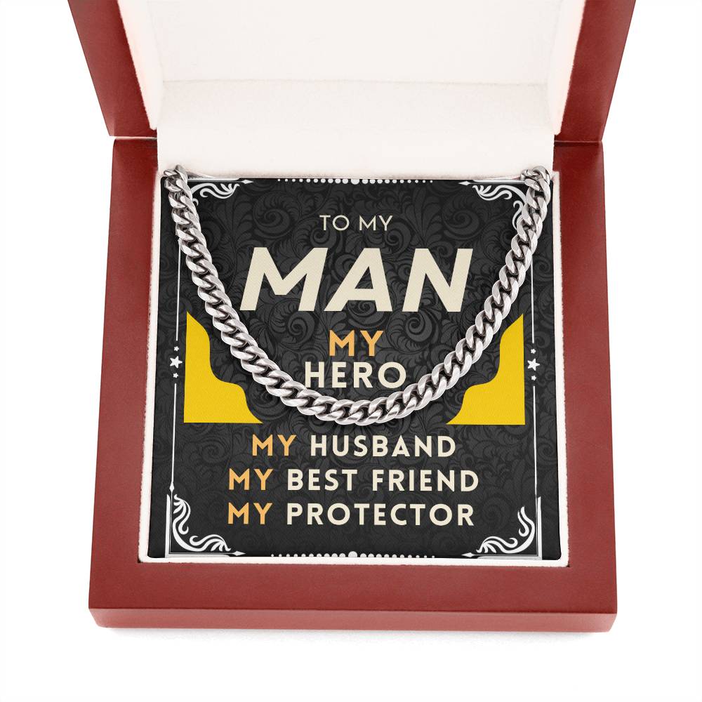 To My Hero Husband - Cuban Link