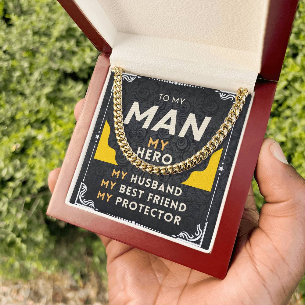 To My Hero Husband - Cuban Link