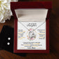 To My Lovely Daughter, Hold This Tight To Feel My Love - Forever Love Necklace + Clear CZ Earrings