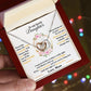 To My Lovely Daughter, Hold This Tight To Feel My Love - Interlocking Heart Necklace