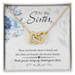 To My Sister, Thank You For Everything - Interlocking Heart Necklace