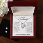 To My Soulmate, I Love You, Forever & Always - Forever Love Necklace + Clear CZ Earrings