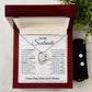 To My Soulmate, I Love You, Forever & Always - Forever Love Necklace + Clear CZ Earrings