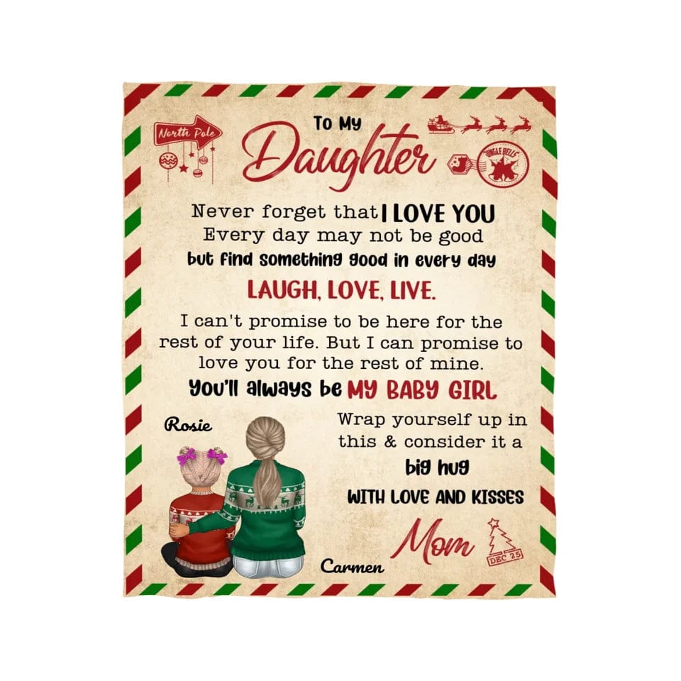 Personalized Big Hug Blanket - Mother To Daughter