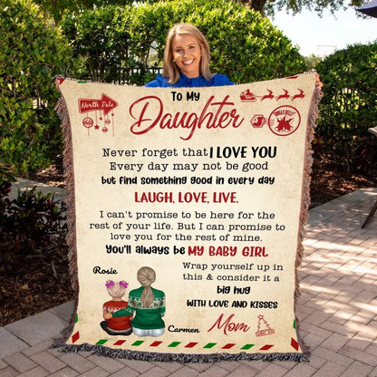 Personalized Big Hug Blanket - Mother To Daughter