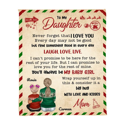 Personalized Big Hug Blanket - Mother To Daughter