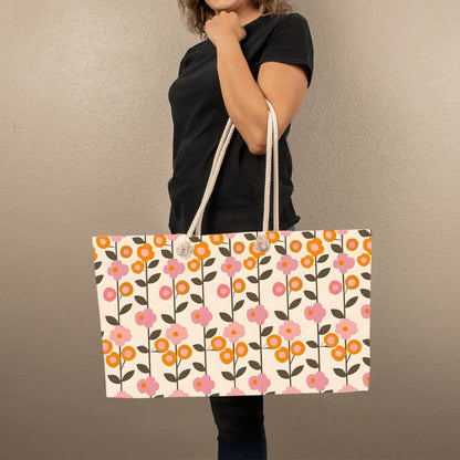 Retro Floral Tote Bag